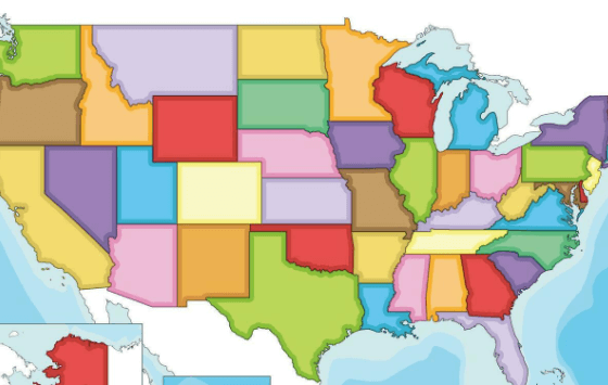 Labeled:Uj3t4zt70_Q= Map of the United States