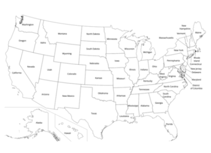 Printable:Clko9usctz0= Map of United States